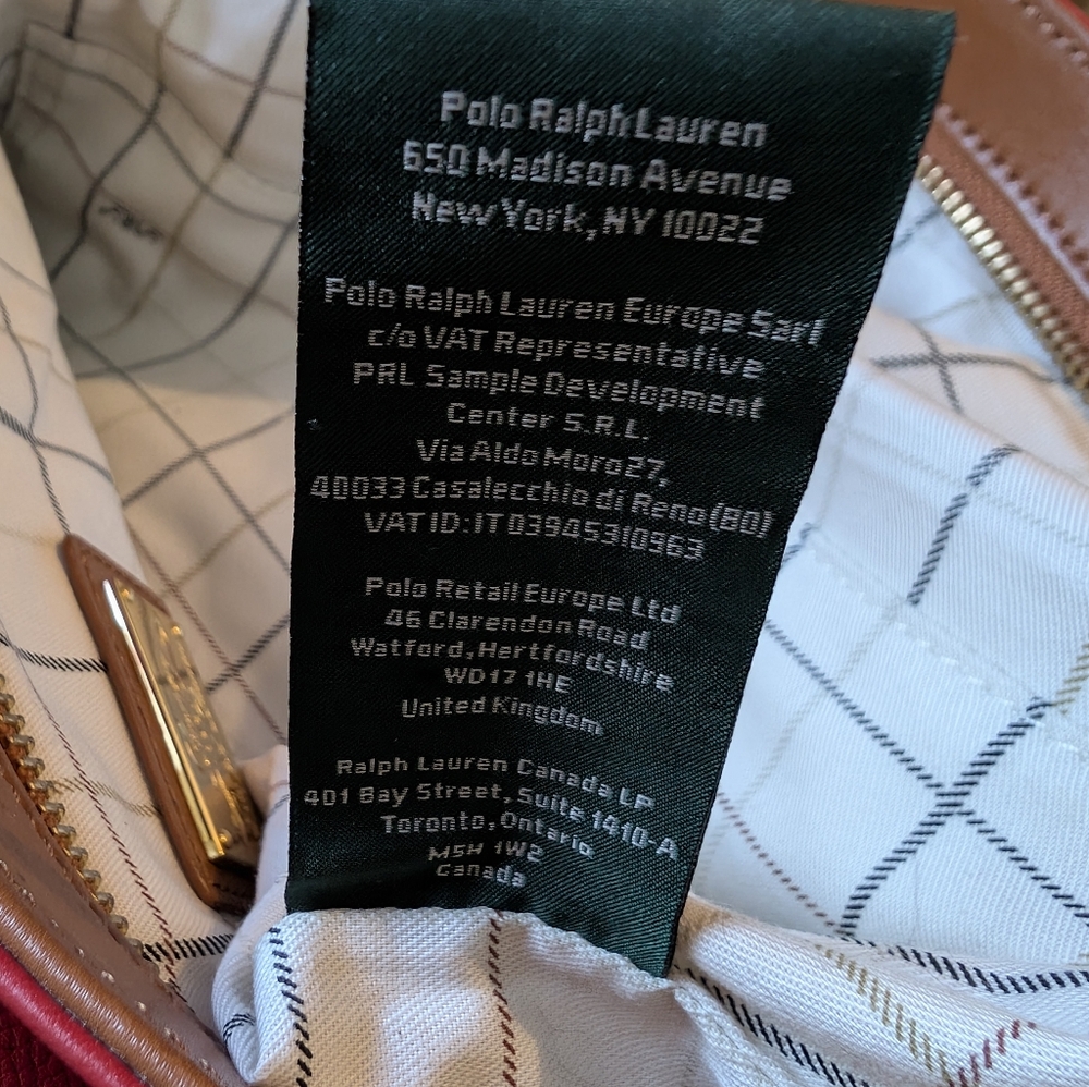 Lauren Ralph Lauren Red Leather Classic Premium Bag - Picture 7 of 11